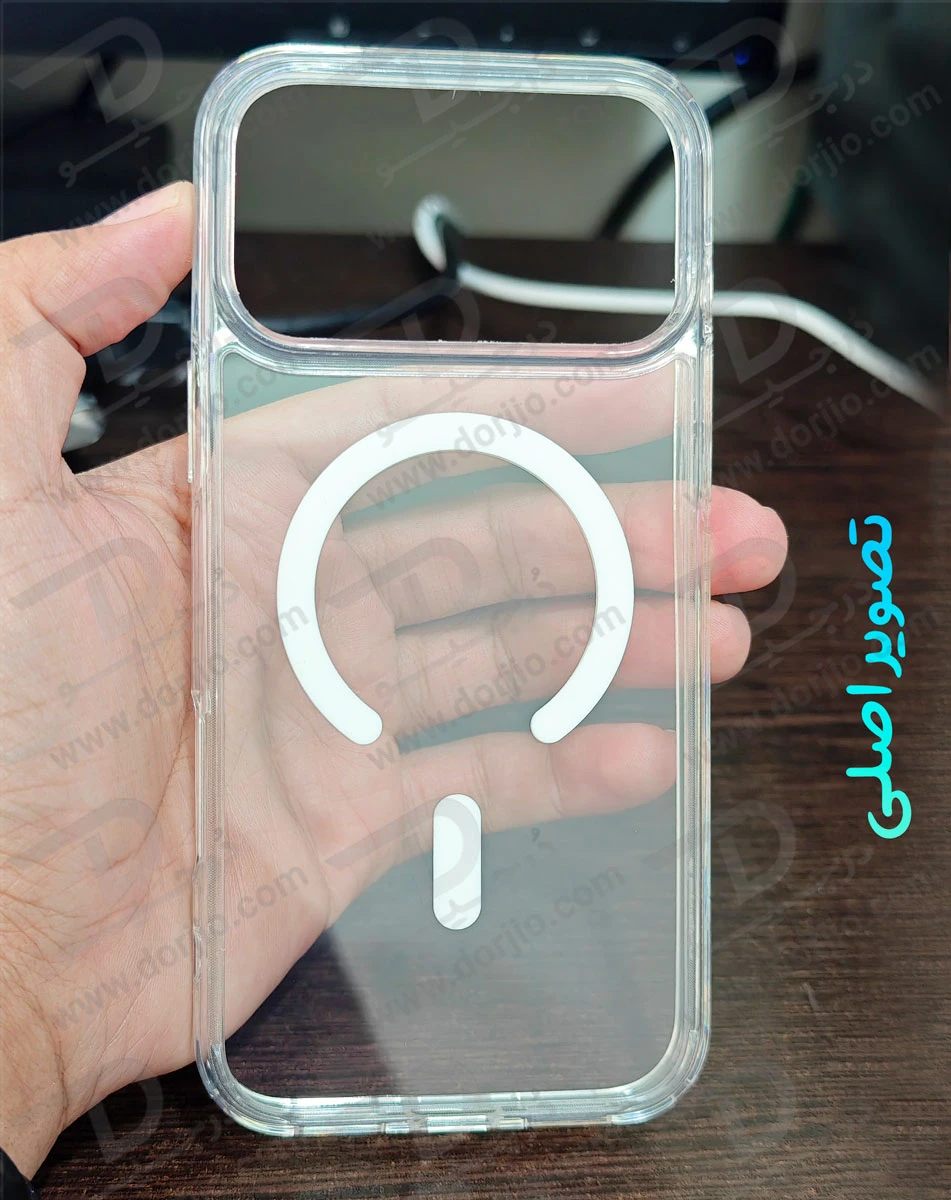 خرید کریستال کاور شفاف مگ سیف iPhone 17 Pro Max مارک Spigen