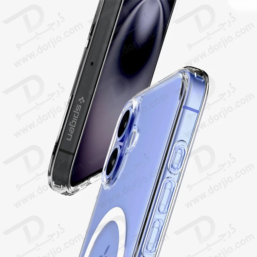 خرید کریستال کاور شفاف مگ سیف iPhone 17 مارک Spigen