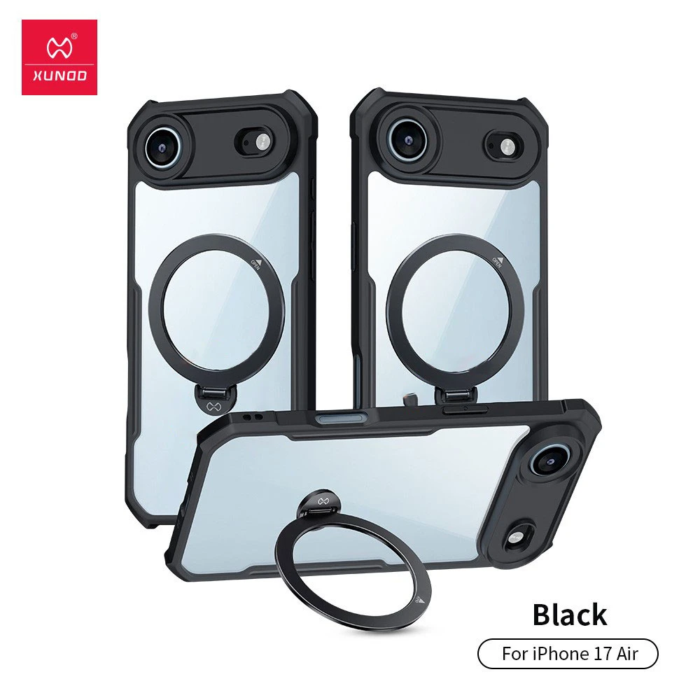 خرید گارد شفاف رینگ استند مگ سیف iPhone 17 Air مارک XUNDD سری Beatle Holder خرید گارد شفاف رینگ استند مگ سیف iPhone 17 Air مارک XUNDD سری Beatle Holder