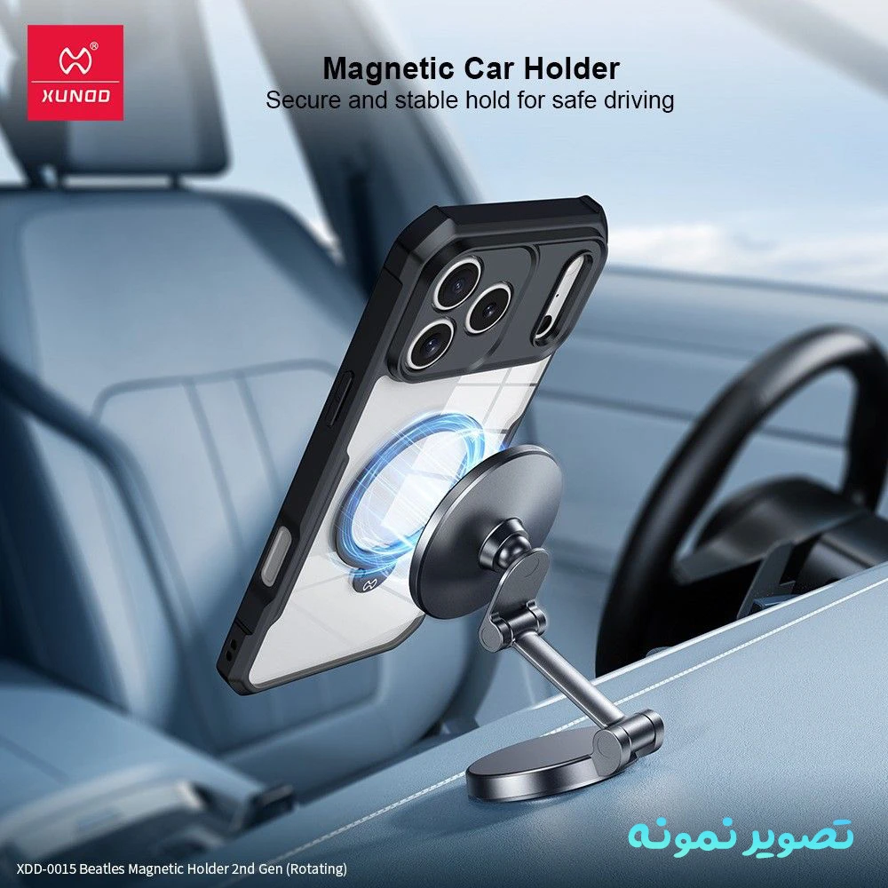 خرید گارد شفاف رینگ استند مگ سیف iPhone 17 Air مارک XUNDD سری Beatle Holder خرید گارد شفاف رینگ استند مگ سیف iPhone 17 Air مارک XUNDD سری Beatle Holder