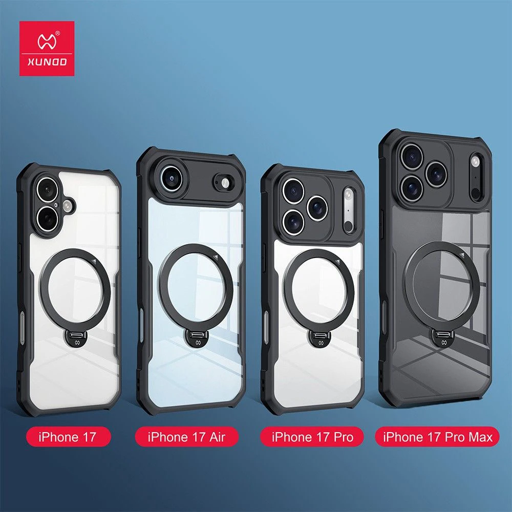 خرید گارد شفاف رینگ استند مگ سیف iPhone 17 مارک XUNDD سری Beatle Holder