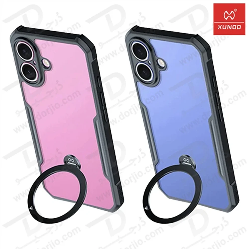 خرید گارد شفاف رینگ استند مگ سیف iPhone 17 مارک XUNDD سری Beatle Holder