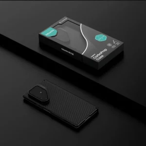 خرید گارد مگنتی کربنی کمرا استند شیشه ای Samsung Galaxy Z Fold 7 مارک نیلکین مدل CarboProp