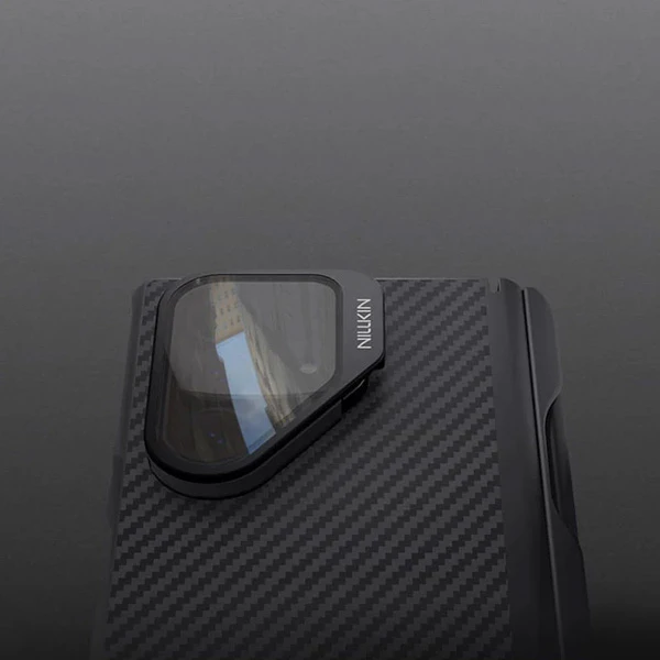 خرید گارد مگنتی کربنی کمرا استند شیشه ای Samsung Galaxy Z Fold 7 مارک نیلکین مدل CarboProp با درگاه قلم