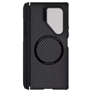 خرید گارد مگنتی کربنی کمرا استند شیشه ای Samsung Galaxy Z Fold 7 مارک نیلکین مدل CarboProp با درگاه قلم