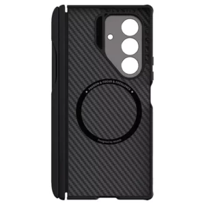 خرید گارد مگنتی کربنی کمرا استند فلزی Samsung Galaxy Z Fold 7 مارک نیلکین مدل CarboProp با درگاه قلم