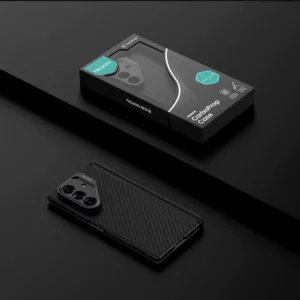 خرید گارد مگنتی کربنی کمرا استند فلزی Samsung Galaxy Z Fold 7 مارک نیلکین مدل CarboProp با درگاه قلم