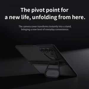 خرید گارد مگنتی کمرا استند فلزی قلم دار Samsung Galaxy Z Fold 7 مارک نیلکین مدل Camshield Prop