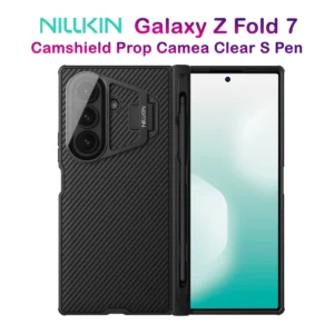 گارد کمرا استند شیشه‌ای قلم دار Samsung Galaxy Z Fold 7 مارک نیلکین مدل Camshield Prop