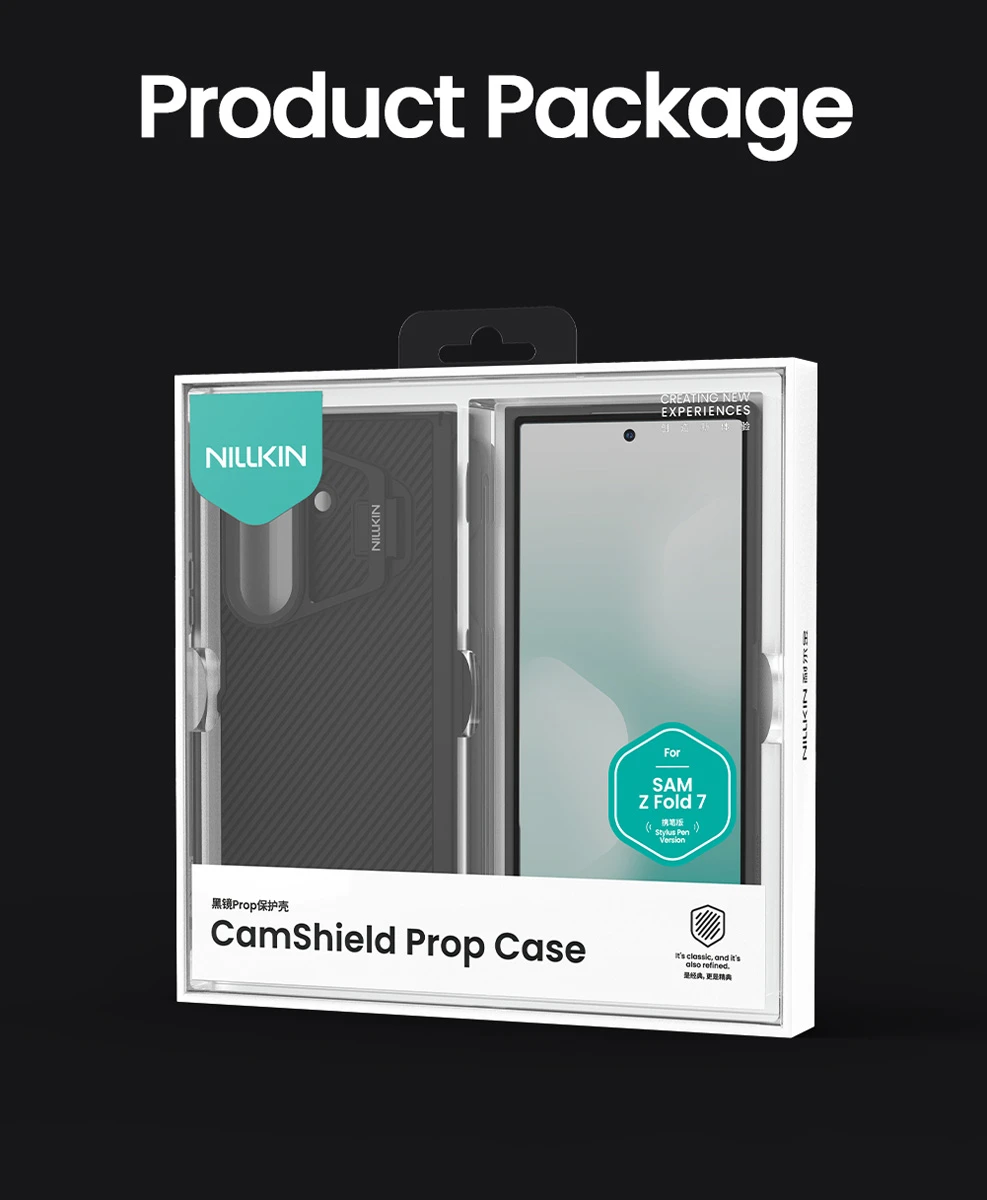 خرید گارد کمرا استند شیشه‌ای قلم دار Samsung Galaxy Z Fold 7 مارک نیلکین مدل Camshield Prop