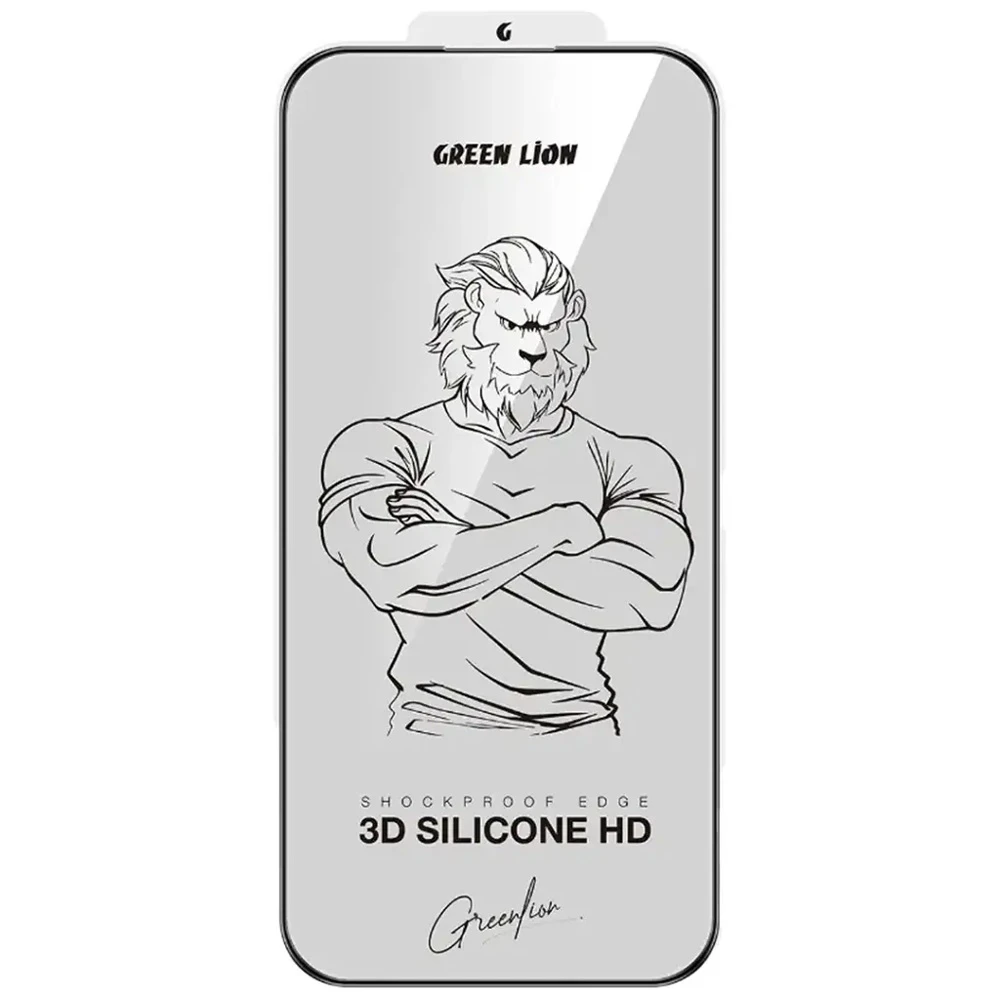 خرید گلس 3D Silicone Plus شفاف iPhone 17 برند Green Lion