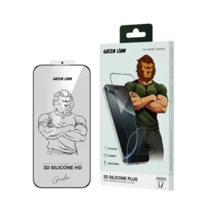 خرید گلس 3D Silicone Plus شفاف iPhone 17 برند Green Lion