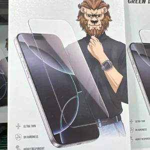 خرید گلس شیشه ای iPhone 17 Pro مارک Green Lion مدل 9H Steve HD