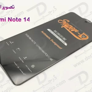 خرید گلس شیشه ای شفاف Xiaomi Redmi Note 14 مارک Mietubl مدل Super-D AntiStatic Dustproof