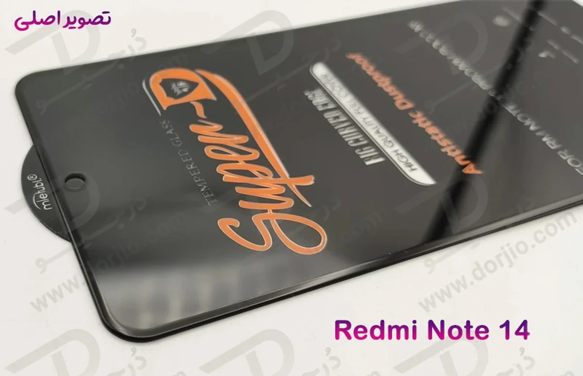 خرید گلس شیشه ای شفاف Xiaomi Redmi Note 14 مارک Mietubl مدل Super-D AntiStatic Dustproof