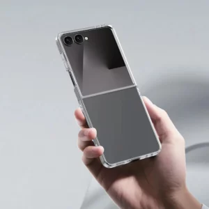 قاب Delgado تمام شفاف Samsung Galaxy Z Flip 7 مارک Green Lion