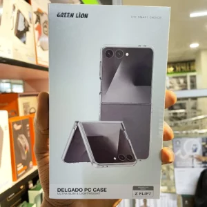قاب Delgado تمام شفاف Samsung Galaxy Z Flip 7 مارک Green Lion