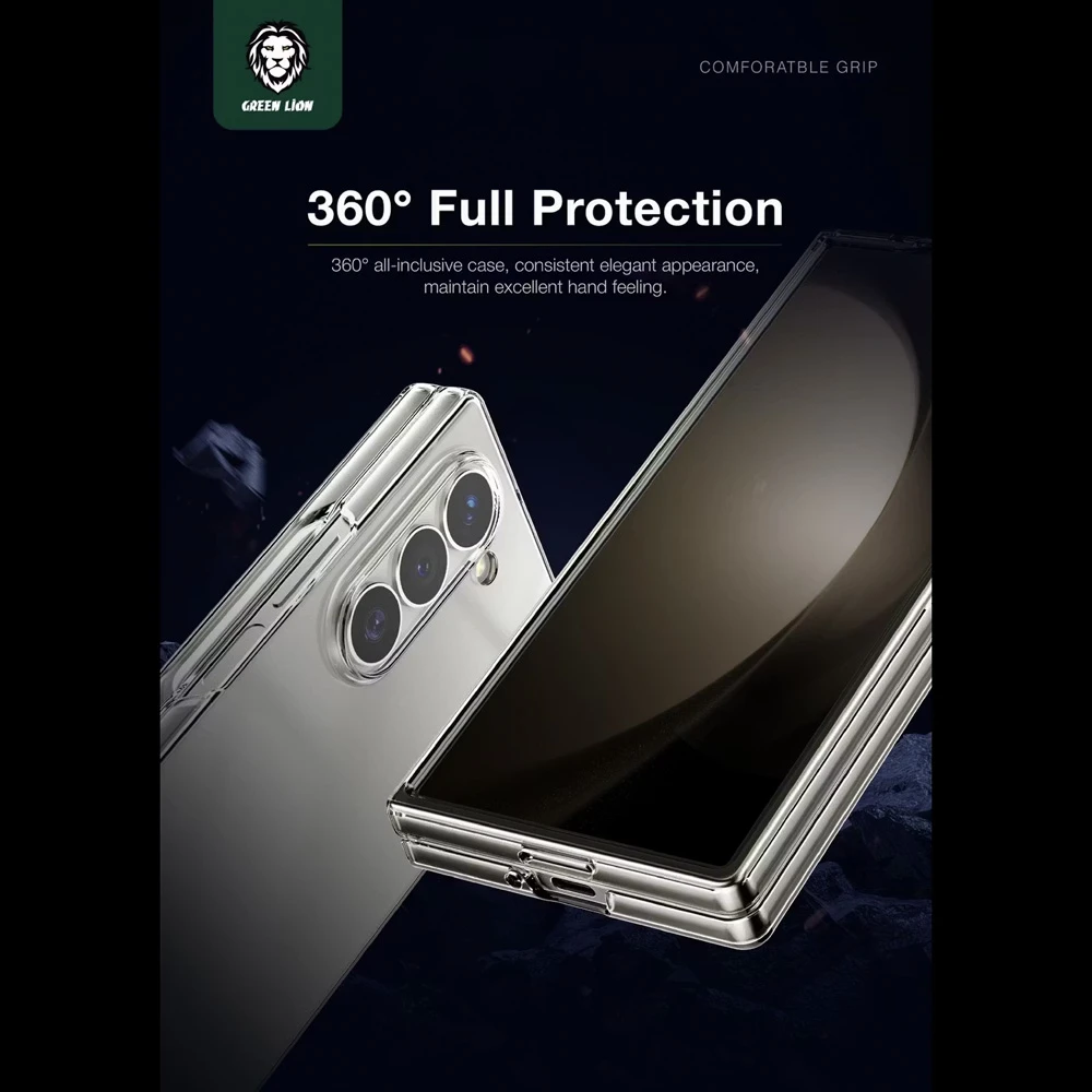 قاب Delgado تمام شفاف Samsung Galaxy Z Fold 7 مارک Green Lion قاب Delgado تمام شفاف Samsung Galaxy Z Fold 7 مارک Green Lion