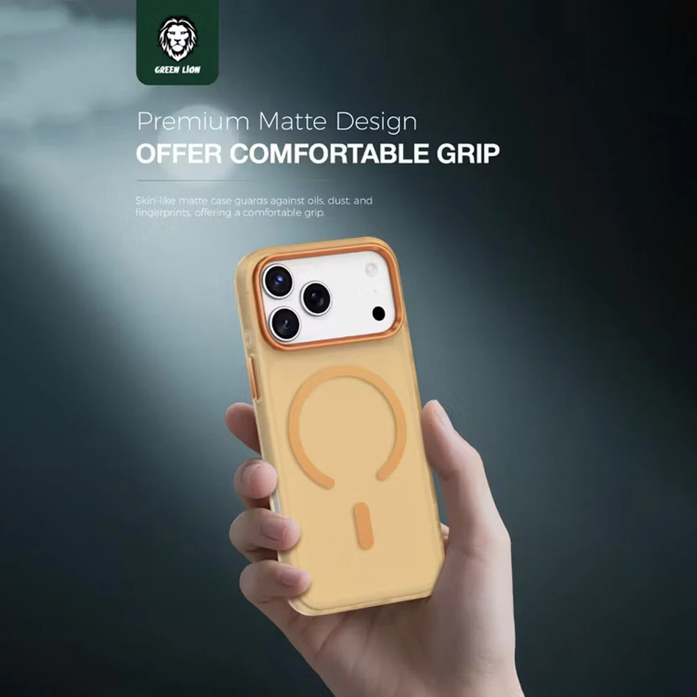 قاب مات مگ سیف iPhone 17 Pro Max مدل Matte Magsafe X مارک Green Lion