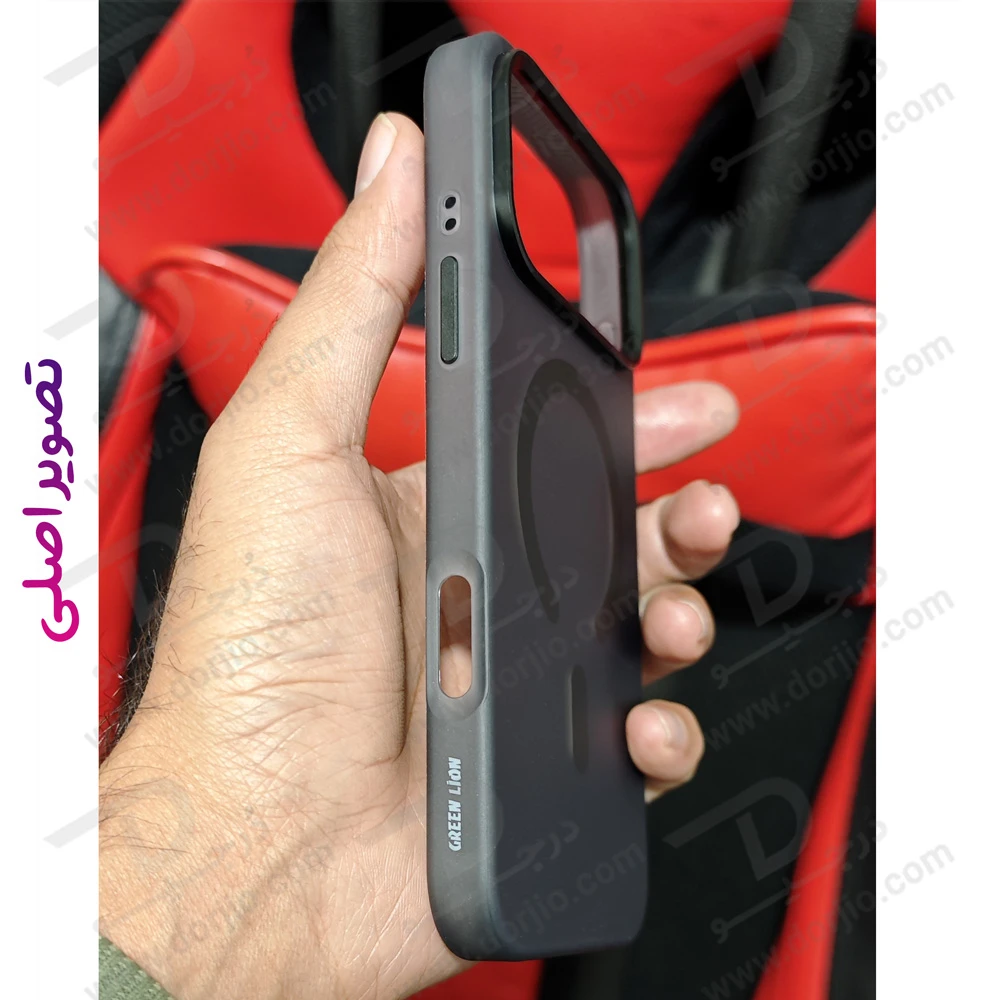 قاب مات مگ سیف iPhone 17 Pro مدل Matte Magsafe X مارک Green Lion قاب مات مگ سیف iPhone 17 Pro مدل Matte Magsafe X مارک Green Lion