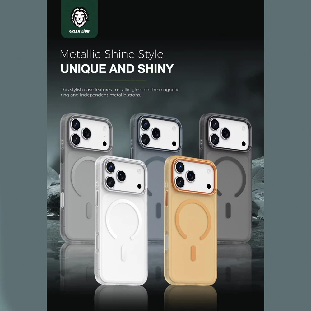 قاب مات مگ سیف iPhone 17 Pro مدل Matte Magsafe X مارک Green Lion