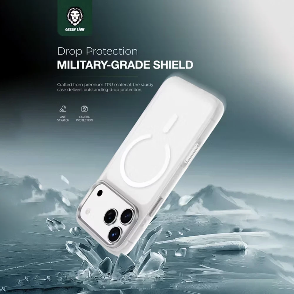 قاب مات مگ سیف iPhone 17 Pro مدل Matte Magsafe X مارک Green Lion
