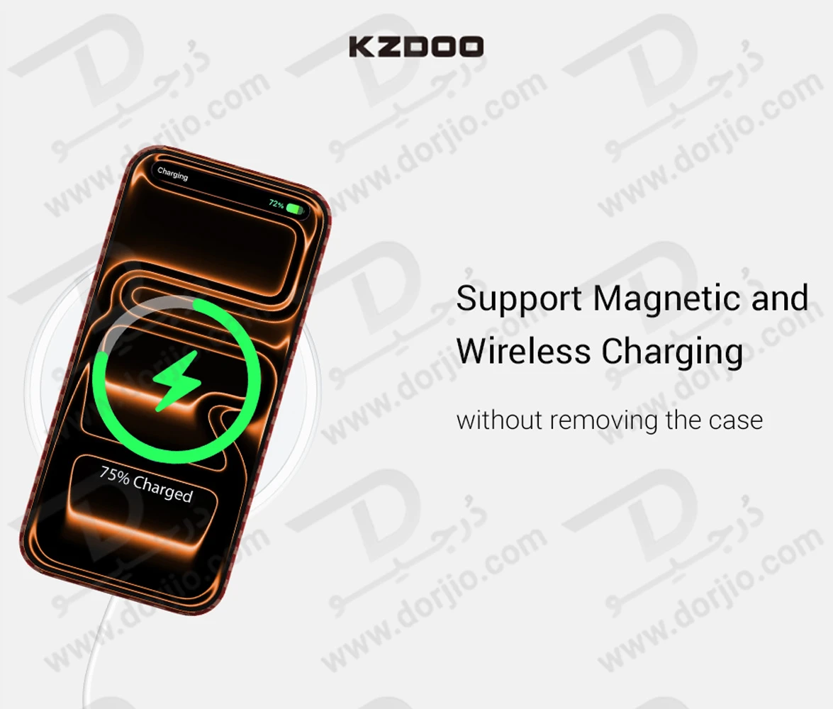 قاب محافظ فیبری iPhone 17 Pro مدل Keivlar مارک KZDOO