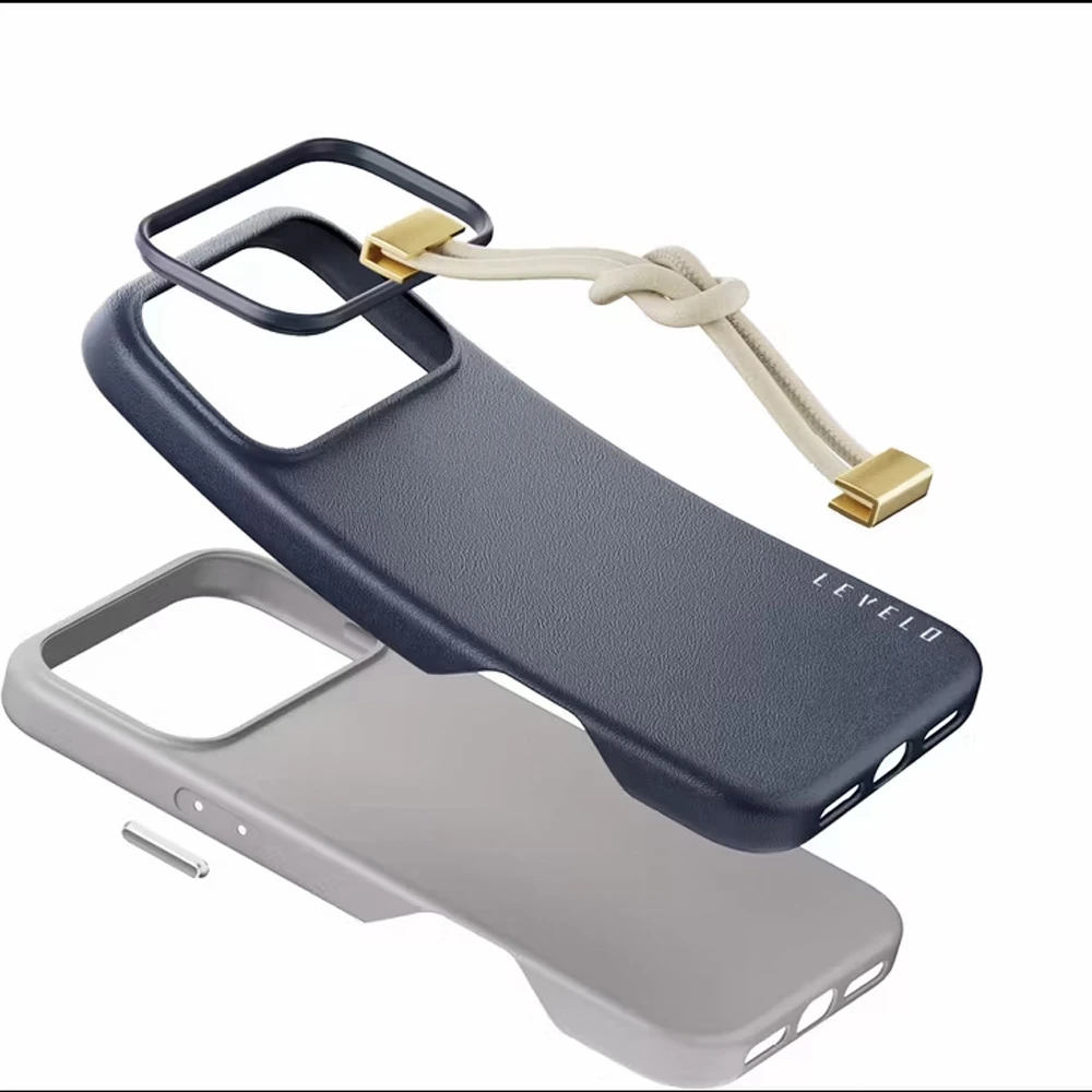 قاب چرمی بند دار iPhone 17 Pro Max مدل Polaris مارک Levelo