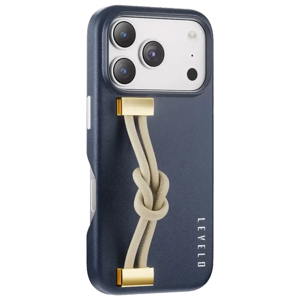 قاب چرمی بند دار iPhone 17 Pro Max مدل Polaris مارک Levelo