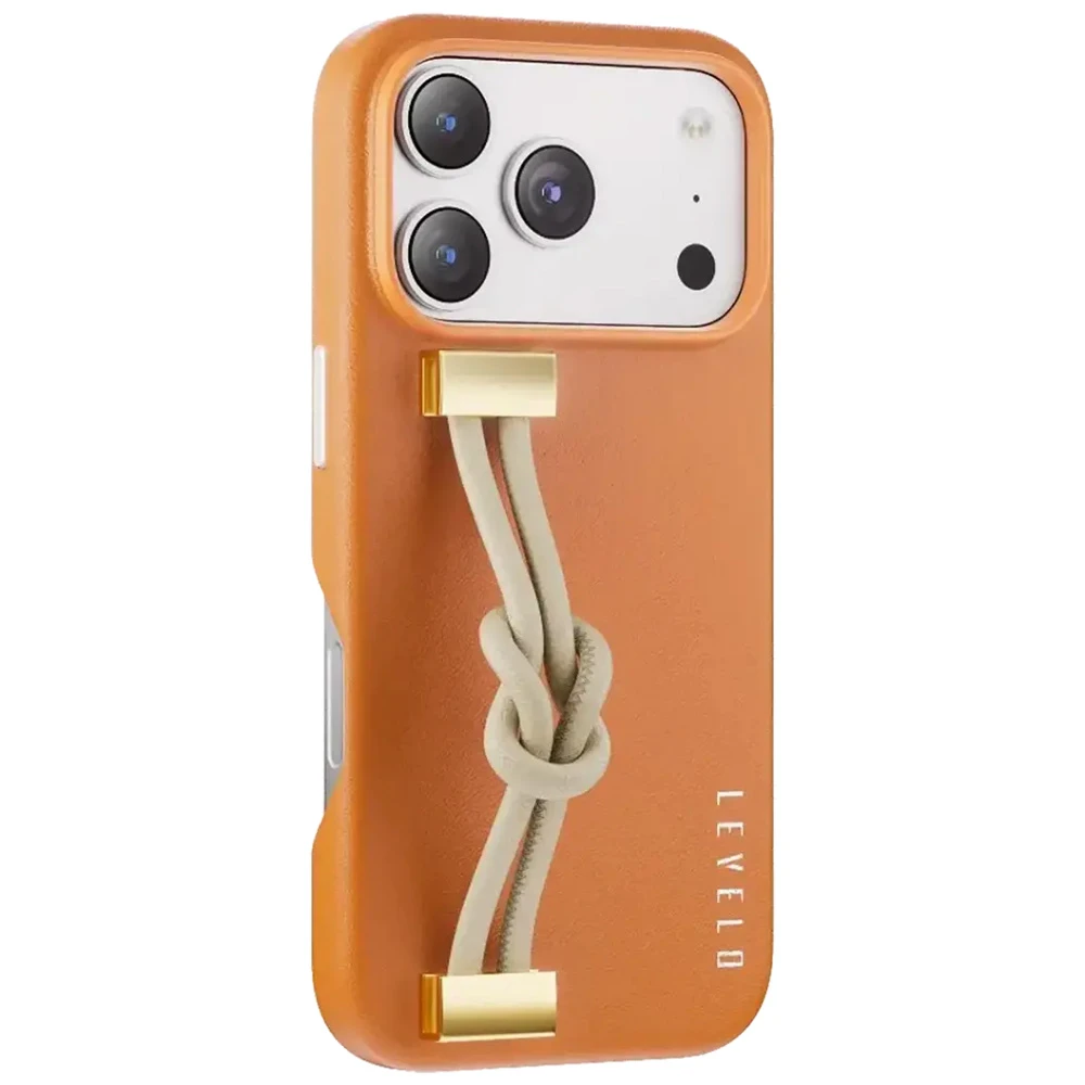 قاب چرمی بند دار iPhone 17 Pro Max مدل Polaris مارک Levelo