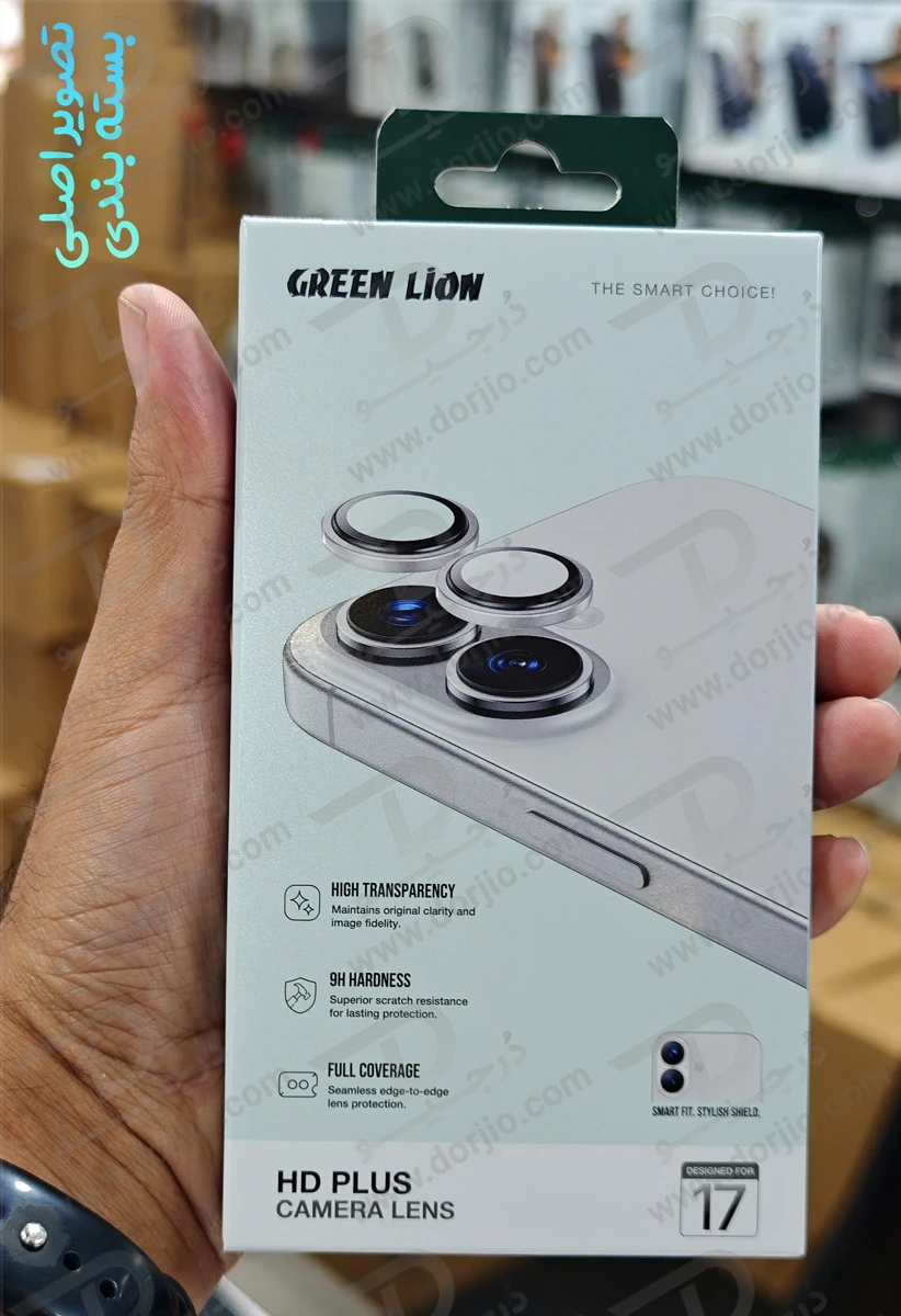 خرید محافظ لنز دوربین رینگی iPhone 17 مارک Green Lion مدل HD Plus Camera