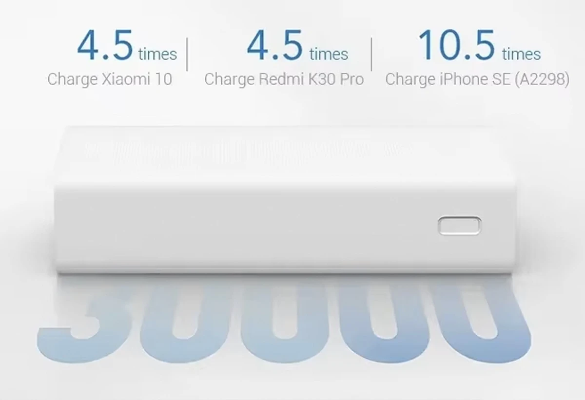 پاور بانک 30000 میلی‌آمپر 18 وات برند Xiaomi مدل PB3018ZM