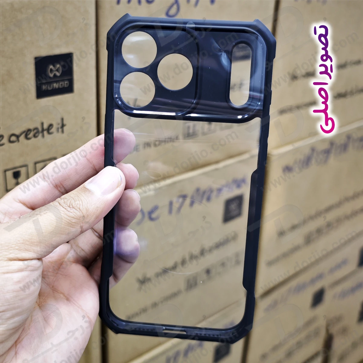 کریستال شیلد شفاف iPhone 17 Pro Max مارک XUNDD سری Beatle کریستال شیلد شفاف iPhone 17 Pro Max مارک XUNDD سری Beatle