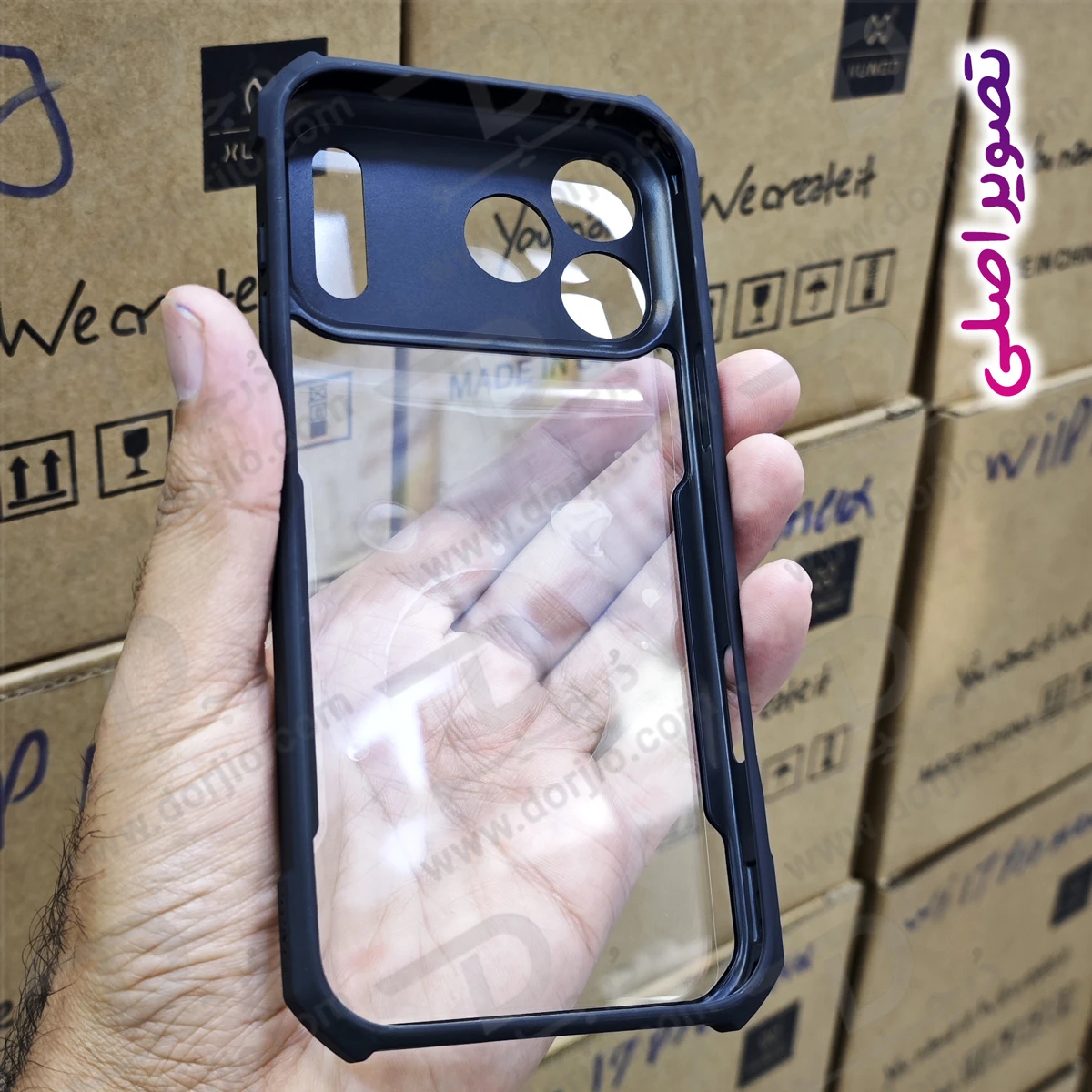 کریستال شیلد شفاف iPhone 17 Pro Max مارک XUNDD سری Beatle