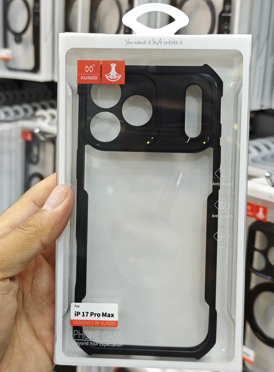 کریستال شیلد شفاف iPhone 17 Pro Max مارک XUNDD سری Beatle