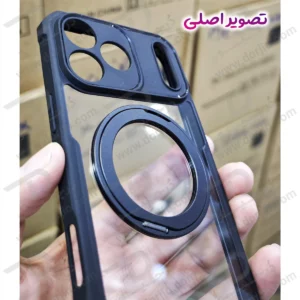 گارد شفاف رینگ استند 360 درجه مگ سیف iPhone 17 Pro Max مارک XUNDD سری Beatle Rotatable