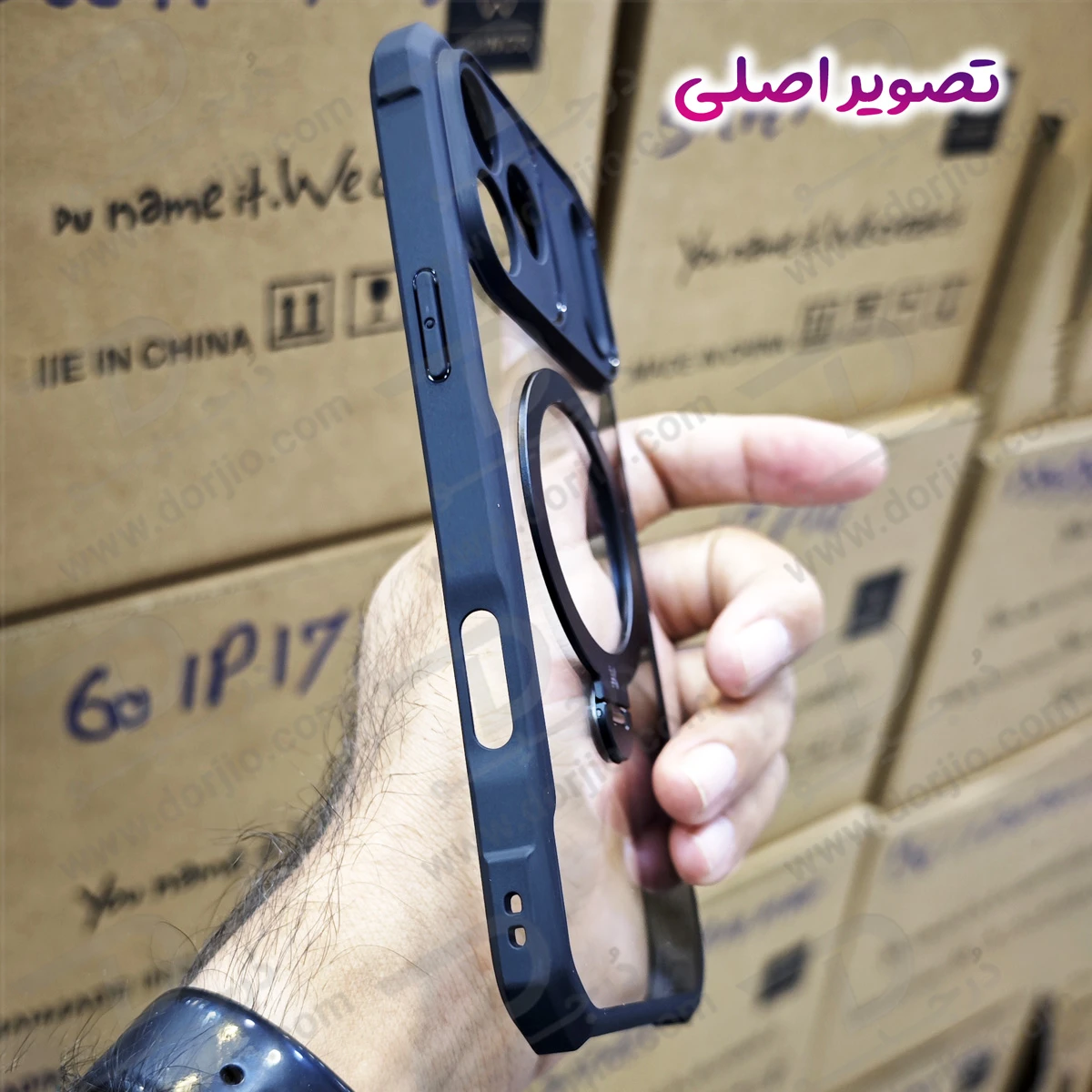 خرید گارد شفاف رینگ استند مگ سیف iPhone 17 Pro مارک XUNDD سری Beatle Holder