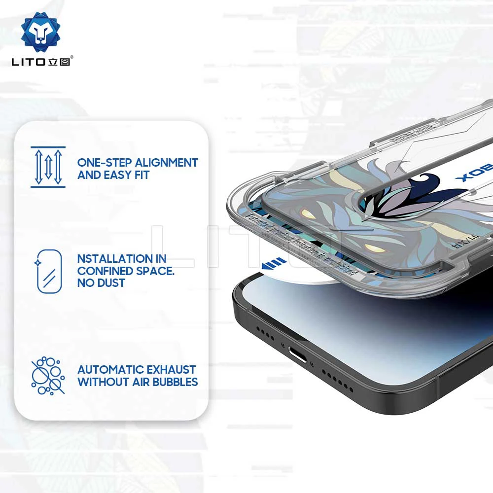 گلس iPhone 17 با ابزار مخصوص نصب مارک LITO مدل Magic Box D+ HD گلس iPhone 17 با ابزار مخصوص نصب مارک LITO مدل Magic Box D+ HD