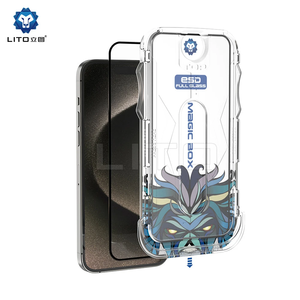 گلس iPhone 17 با ابزار مخصوص نصب مارک LITO مدل Magic Box D+ HD گلس iPhone 17 با ابزار مخصوص نصب مارک LITO مدل Magic Box D+ HD
