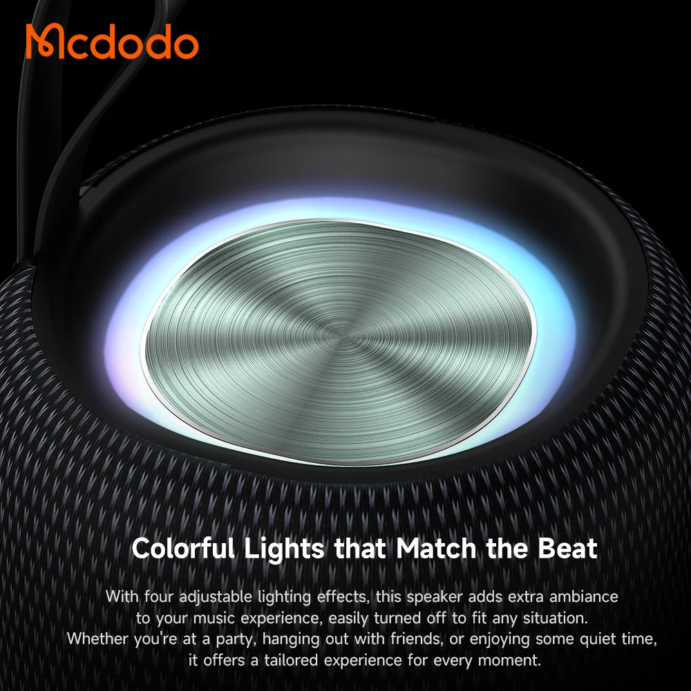 اسپیکر بلوتوثی قابل حمل مک دودو بهمراه رقص نور مدل MCDODO BS-1410