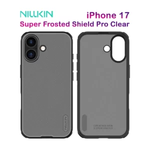 قاب دودی ضدضربه iPhone 17 مارک نیلکین مدل Super Frosted Shield Pro Clear