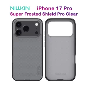 قاب دودی ضدضربه iPhone 17 Pro مارک نیلکین مدل Super Frosted Shield Pro Clear