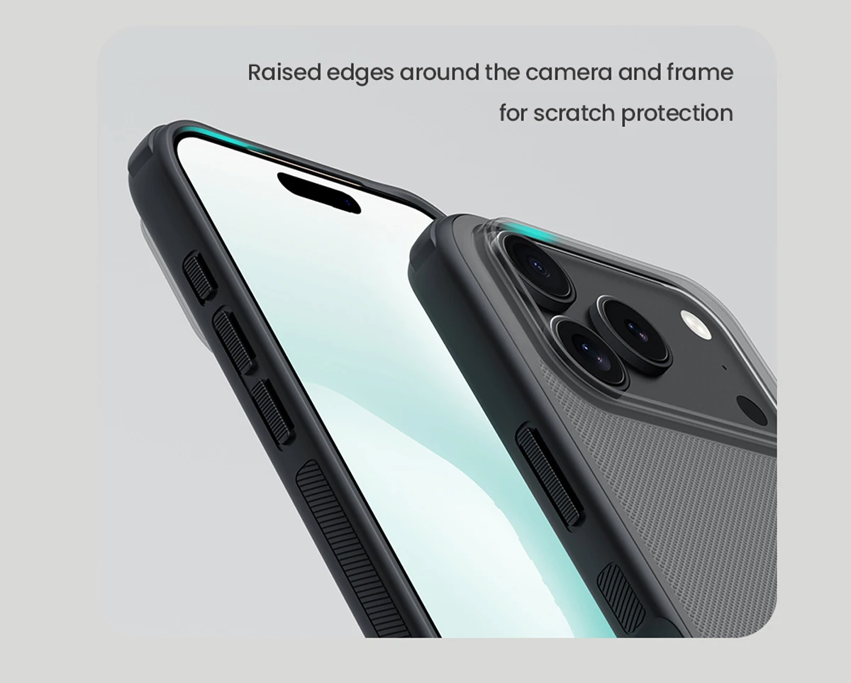 خرید قاب دودی ضدضربه iPhone 17 Pro مارک نیلکین مدل Super Frosted Shield Pro Clear