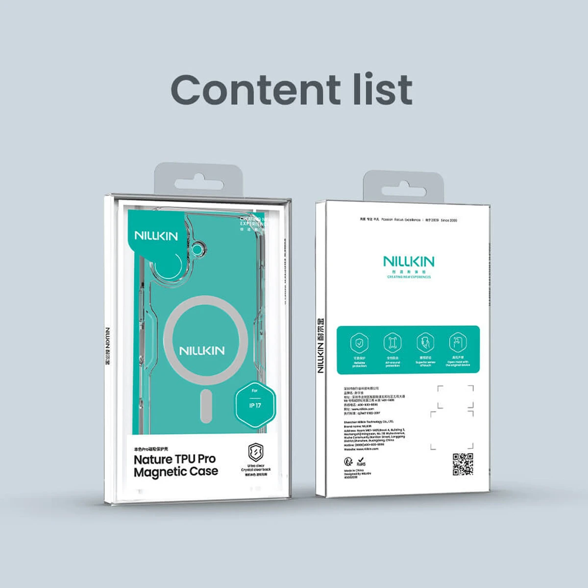 خرید قاب شفاف مگ سیف iPhone 17 مارک نیلکین مدل Nature TPU Pro Magnetic