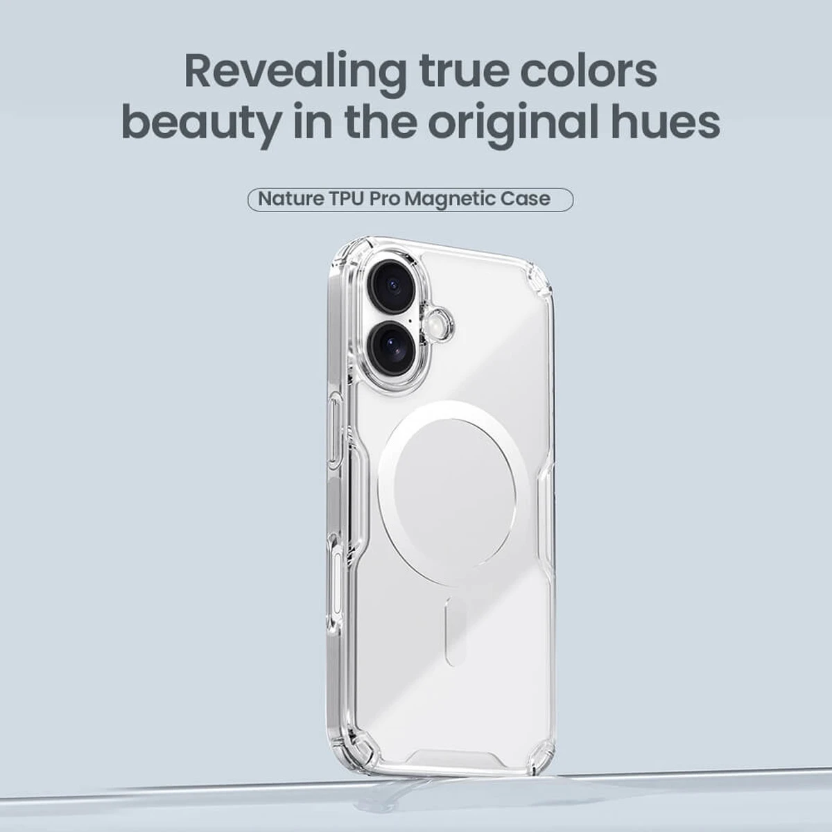 خرید قاب شفاف مگ سیف iPhone 17 مارک نیلکین مدل Nature TPU Pro Magnetic