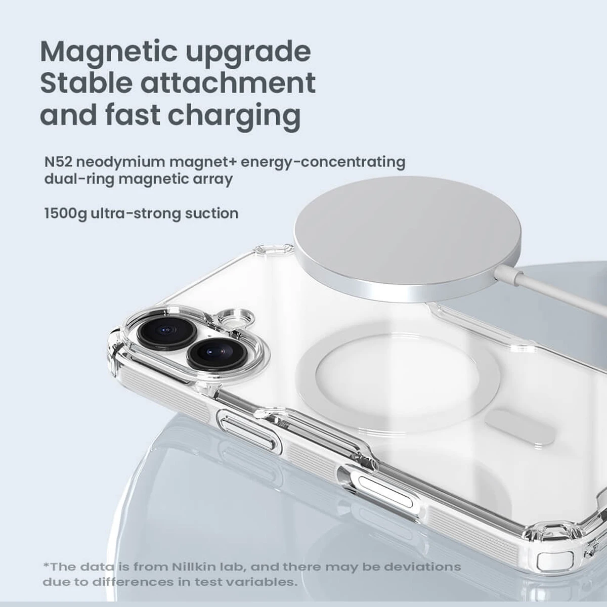 خرید قاب شفاف مگ سیف iPhone 17 مارک نیلکین مدل Nature TPU Pro Magnetic