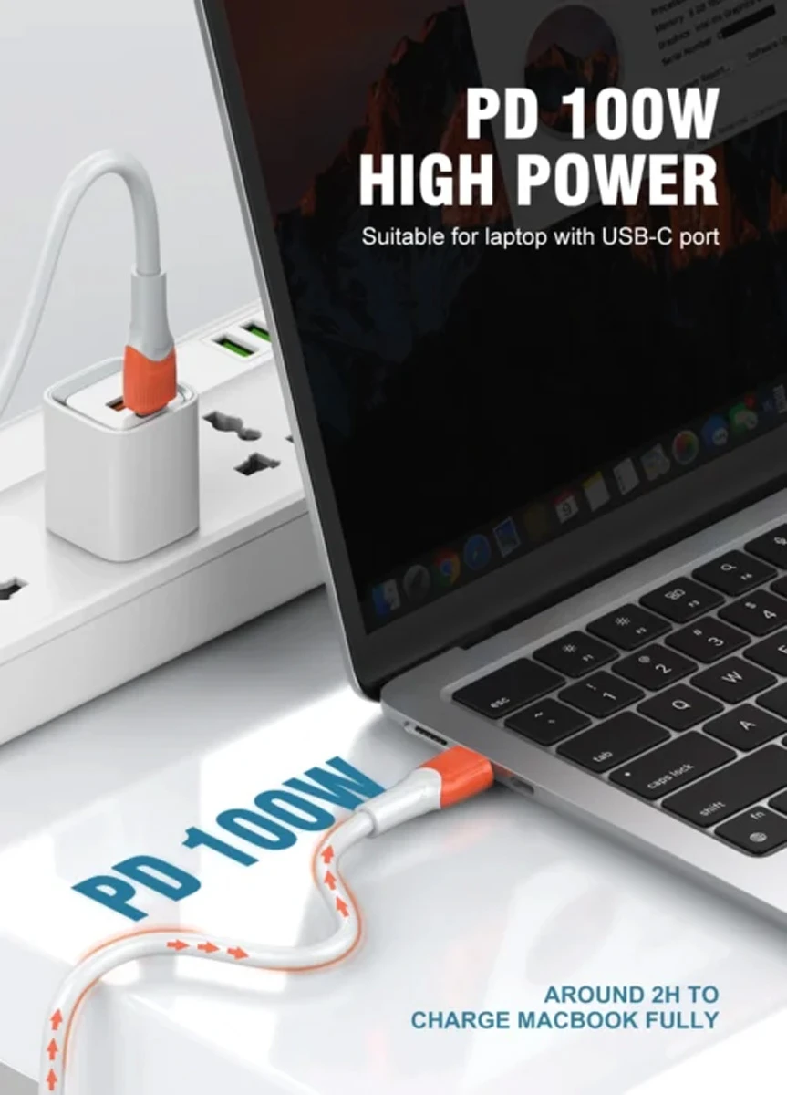 خرید کابل شارژ 100 وات 1 متر Type-C به Type-C مارک LDNIO مدل LC601c