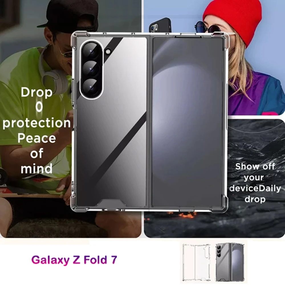 خرید کریستال کاور شفاف ایربگ دار Samsung  Galaxy Z Fold 7