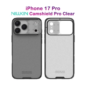 گارد ضد ضربه دودی iPhone 17 Pro مارک نیلکین مدل Camshield Pro Clear