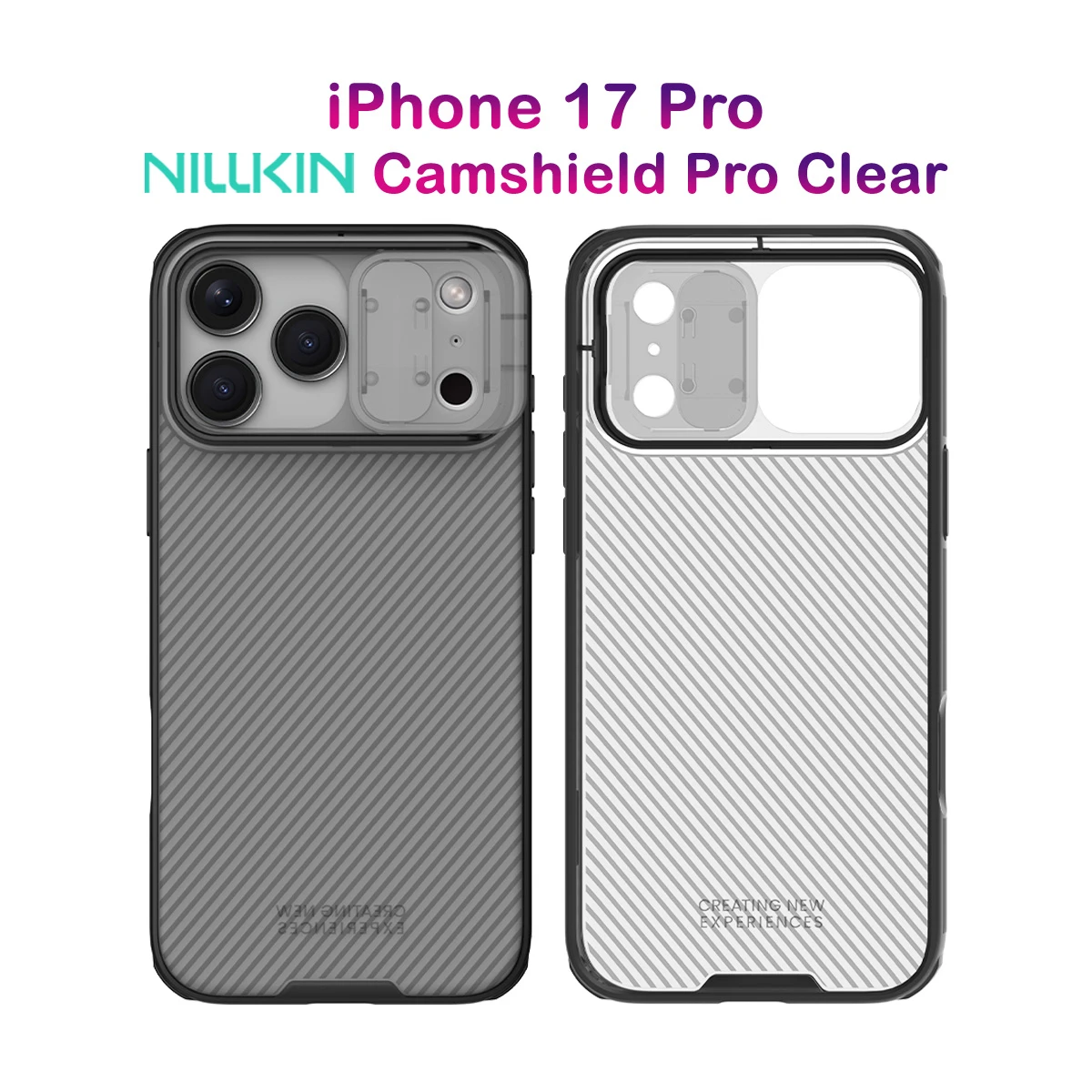 گارد ضد ضربه دودی iPhone 17 Pro مارک نیلکین مدل Camshield Pro Clear
